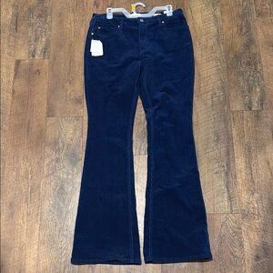 NWT Cleo + Wolf Navy Corduroy Flare Pants